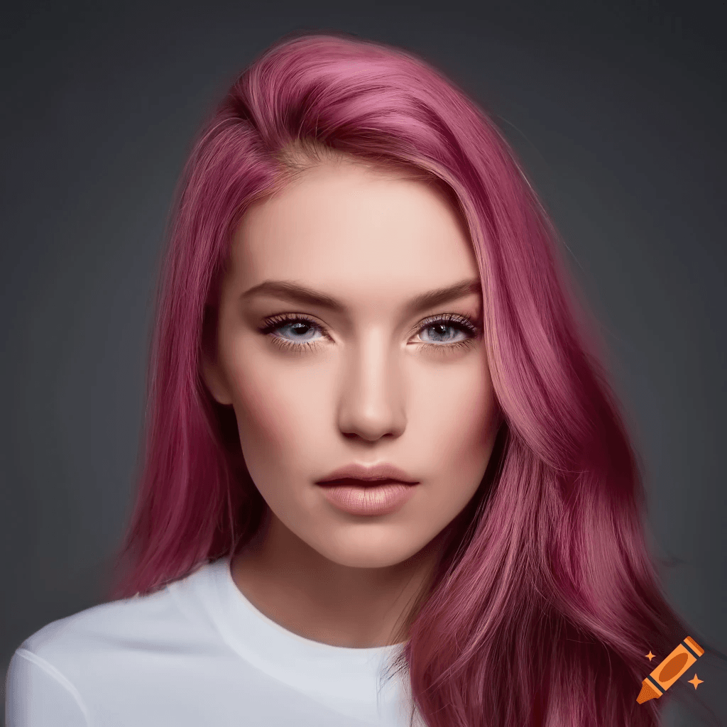 Photorealistic AI art generated image of a stock model woman wearing a white shirt