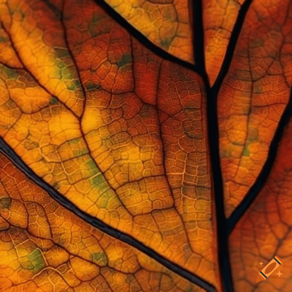 Real looking leaf with natural vein details
